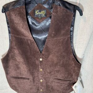 Scully Chocolate Leather Vest